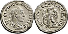 PROVINZIALPRÄGUNGEN Seleukis und Pieria Antiochia am Orontes Philippus I. Arabs, 244-249 Tetradrachme 248/249. AYTOK K M IOYLI FILIPPOC CEB Belorbeerte, drapierte und gepanzerte Büste des Kaisers nach
