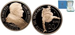 Gold Coins Vatican City City State 2012 R 20 Euro - Benedictus XVI (Restoration of the Pauline Chapel) Gold (.917) Rome Mint (3000) 6g PF KM 438 Schön 431