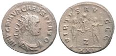 Roman Imperial Roman Imperial Coins CARUS (282-283). Antoninianus. Rome. 3 g. 20,3 mm. Obv: IMP C M AVR CARVS P F AVG. Radiate and cuirassed bust right. Rev: VIRTVS AVGG /Z XXI Virtus standing left, h