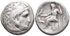 Greek Kingdom of Macedon. Alexander III 'the Great' AR Drachm.Kingdom of Macedon. Alexander III 'the Great' AR Drachm. Sardes, circa 319-315 BC. Head of Herakles right, wearing lion's skin / Zeus Aëto