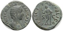Roman Imperial Roman Imperial Coins, Julia Mamaea. Augusta, A.D. 222-235. Æ sestertius (25,8 mm, 20,3g ). Rome, under Severus Alexander, A.D. 228. IVLIA MAMA-EA AVGVSTA, diademed and draped bust of Ju