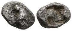 Greek TROAS. Abydos. (Circa 510-480 BC). AR Hemiobol (5.8mm 0.41g) Obv: Eagle standing left. Rev: Rough incuse square. SNG Copenhagen -; cf. SNG München 2 (Diobol); cf. Traité 2439 (Triobol).