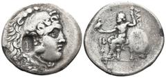 Greek LYCIA, Phaselis. (Circa 218/7-186/5 BC). In the name and types of Alexander III of Macedon. Dated CY 12 (207/6 BC) AR Tetradrachm (35,5mm 16,1g) Obv: Head of Herakles right, wearing lionskin hea