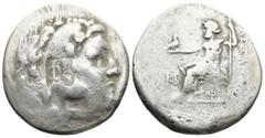 Greek LYCIA, Phaselis. (Circa 218/7-186/5 BC). In the name and types of Alexander III of Macedon AR Tetradrachm (31,2mm 16,3g) Obv: Head of Herakles right, wearing lionskin headdress; c/m: anchor with