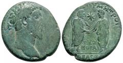 Roman provincial Roman Provincial CILICIA, Tarsus. Marcus Aurelius, with Lucius Verus. ( 161-169 AD). AE Bronze (29.3mm, 15.11g). Obv: AVT KAIC MAP AVPHΛIO ANTΩNЄINOC CЄB, laureate head of Marcus righ