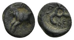 GREEK Dynasts of Lycia. Uncertain mint. Perikles 380-360 BC. (0.99 Gr. 10mm) Forepart of goat left Rev.Triskeles.