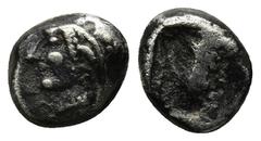 GREEK Ionia, Phokaia AR Diobol. Ionia, Phokaia AR Diobol. late 6th C. BC. (1.4 Gr. 10mm.) Archaic head of Athena(?) left. Rev. Four-part incuse punch.