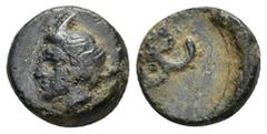 GREEK DYNASTS OF LYCIA. Perikles (Circa 380-360 BC). AE. (2.3 Gr. 13mm.) Horned head of Pan left. Rev. Triskeles.