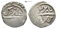 ISLAMIC OTTOMAN EMPIRE. Bayazid I (791-804 AH / 1389-1402 AD). Uncertain mint. Dated ?. AR Akçe (13mm, 1.21 g) Obv: Naskh legend, pellet above: Beyazid | bin Murad. Rev: Naskh legend: khallada mulkahu