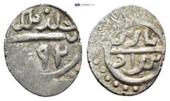 ISLAMIC OTTOMAN EMPIRE. Bayazid I (791-804 AH / 1389-1402 AD). Uncertain mint. Dated AH 792 (AD 1389). AR Akçe (15mm, 1.19 g) Obv: Naskh legend, pellet above: Beyazid | bin Murad. Rev: Naskh legend: k