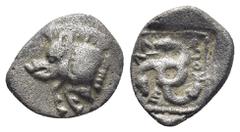 GREEK Dynasts of Lycia. Uncertain Dynast 500-480 BC. 1/6 Stater AR (11mm., 1,51 g). Forepart of a boar left / Triskeles within incuse square.