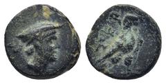 GREEK LYCIA. Termessos. 1st century BC. AE (Bronze, 11mm, 1.4 g). Head of Hermes to right, wearing petasos; behind, kerykeion. Rev. TEP Eagle standing right with closed wings.