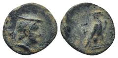 GREEK LYCIA. Termessos. 1st century BC. AE (Bronze, 12mm, 1.15 g). Head of Hermes to right, wearing petasos; behind, kerykeion. Rev. TEP Eagle standing right with closed wings.