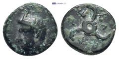 GREEK DYNASTS of LYCIA. Perikles. Circa 380-360 BC. Æ (12mm, 2.1 g). Horned head of Pan left / P -PE-K around triskeles.