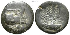 GREEK Lycia, Phaselis, AE Circa 250-221/0 BC. (3.47 Gr. 17mm.) Prow of galley right. Rev. Stern of galley left.