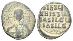 Byzantine Byzantine Anonymous follis, time of Basil II and Constantine VIII (970 – 1092). AE Follis uncertain mint 9.5g 24.5mm