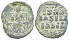Byzantine Byzantine Anonymous Class A2, Basil II. Follis; Anonymous Class A2, Basil II; 975-1026 AD. Constantinople 7.7g 25mm