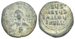 Byzantine Byzantine Anonymous follis, time of Basil II and Constantine VIII (970 – 1092). AE Follis 12g 28.3mm