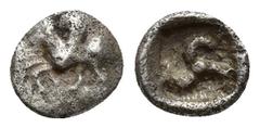 GREEK Dynasts of Lycia. Uncertain mint. Uncertain Dynast circa 480-430 BC. 1/12 Stater AR 6.6mm., 0.2g. Pegasos flying left / Triskeles within incuse square