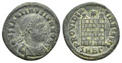 ROMAN IMPERIAL Constantinus II AE Nummus, Heraclea Constantine I (306-337 AD) for Constantinus II Caesar. AE Nummus (18.4 mm, 2.7 g), Heraclea, 324. Obv. CONSTANTINVS IVN NOB C, Laureate, draped and c