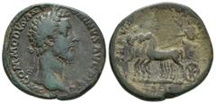 ROMAN IMPERIAL Commodus 177-192 AD - Sestertius, 183 AD, AE (30mm, 24,3 g). M COMMODVS ANTONINVS AVG PIVS laur. head of Commodus right. R/. TRP VIIII IMP VI COS IIII PP SC Commodus on quadriga left ho