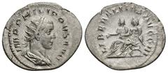 ROMAN IMPERIAL Philip II, 247-249. Antoninianus (21mm, 3.6 g), Rome, 249. IMP PHILIPPVS AVG Radiate, draped and cuirassed bust of Philip II to right, seen from behind. Rev. LIBERALITAS AVGG III Philip