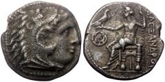 Greek Kings of Macedon, Alexander III 'the Great', AR Drachm, (Silver, 3.99 g 18 mm), 336-323 BC. Miletos. Kings of Macedon, Alexander III 'the Great', AR Drachm, (Silver, 3.99 g 18 mm), 336-323 BC. M