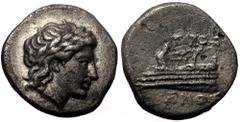 Greek Bithynia, Kios, AR Diobol, (Silver, 0.95 g 10 mm), Circa 350-300 BC. Proxenos, magistrate. Bithynia, Kios, AR Diobol, (Silver, 0.95 g 10 mm), Circa 350-300 BC. Proxenos, magistrate. Obv: Laureat