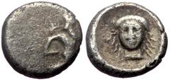Greek Cilicia,Uncertain Satrap, AR Tetartemorion,(Silver, 0.21 g 5 mm), Circa 4th Century BC. Cilicia,Uncertain Satrap, AR Tetartemorion,(Silver, 0.21 g 5 mm), Circa 4th Century BC. Obv: Persian king 