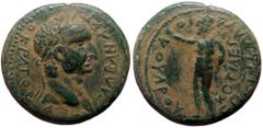 Roman Provincial Phrygia, Cotiaeum. Galba. AE. (Bronze, 6.00 g. 20 mm.) 68-69 AD. Uncertain, magistrate. Phrygia, Cotiaeum. Galba. AE. (Bronze, 6.00 g. 20 mm.) 68-69 AD. Uncertain, magistrate. Obv: ΓΑ