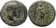 Roman Provincial Phrygia, Aezanis. Macrinus. AE. (Bronze, 4.29 g. 19 mm.) 217-218 AD. Phrygia, Aezanis. Macrinus. AE. (Bronze, 4.29 g. 19 mm.) 217-218 AD. Obv: AYT K M OΠЄΛ [...] MAKP[...]. Laureate h