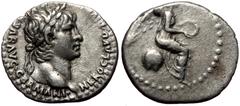 Roman Provincial Cappadocia, Caesarea. Nero. AR, Hemidrachm. (Silver, 1.83 g. 15 mm.) 54-68 AD. Cappadocia, Caesarea. Nero. AR, Hemidrachm. (Silver, 1.83 g. 15 mm.) 54-68 AD. Obv: NERO CLAVD DIVI CLAV