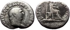 Roman Imperial Vitellius (69) AR denarius (Silver, 18mm, 2,04g) Rome, struck late April-20 December. Vitellius (69) AR denarius (Silver, 18mm, 2,04g) Rome, struck late April-20 December. Obv: A VITELL