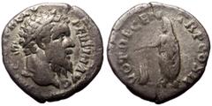 Roman Imperial Pertinax (193) AR Denarius, Rome Pertinax (193) AR Denarius, Rome Obv: IMP CAES P HELV PERTIN AVG, Laureate head of Pertinax right. Rev: VOT DECEN TR P COS II, Pertinax, togate and veil