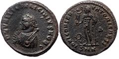 Roman Imperial Licinius II (317-324). AE, Follis. (Bronze, 3.15 g. 18 mm.) Cyzicus. Licinius II (317-324). AE, Follis. (Bronze, 3.15 g. 18 mm.) Cyzicus. Obv: D N VAL LICIN LICINIVS NOB C. Laureate and