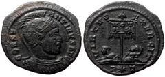 Roman Imperial Constantine The Great (307/310-337) AE follis (Bronze, 2.56g, 19mm) Ticinium, 319-320 Constantine The Great (307/310-337) AE follis (Bronze, 2.56g, 19mm) Ticinium, 319-320 Obv: CONST-AN