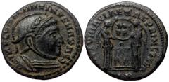 Roman Imperial Constantine I The Great (307-337). AE, Follis. (Bronze, 2.72 g. 17 mm.) Uncertain mint. Constantine I The Great (307-337). AE, Follis. (Bronze, 2.72 g. 17 mm.) Uncertain mint. Obv: IMP 