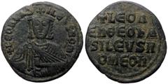 Byzantine Leo VI. AE, Follis. (Bronze, 5.74 g. 25 mm) Constantinople. 886-912 AD. Leo VI. AE, Follis. (Bronze, 5.74 g. 25 mm) Constantinople. 886-912 AD. Obv: LEON bASILEVS ROM. Crowned bust facing wi