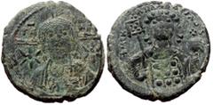 Byzantine Michael VII, AE, Follis. (Bronze, 8.67 g 27 mm) Constantinople. 1071-1078 AD. Michael VII, AE, Follis. (Bronze, 8.67 g 27 mm) Constantinople. 1071-1078 AD. Obv: IC X[C] above left and right 