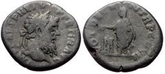 Roman Imperial *Rare* Pertinax (193) Bl Denarius (Billon, 2.65g, 17mm) 193 Obv: IMP CAES P HELV – PERTIN AVG, Laureate head r. Rev: VOT DECEN TR P COS II, Pertinax, veiled, standing l. and sacrificing