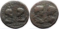 Roman Provincial coins Cilicia, Seleucia ad Calycadnum AE (Bronze, 38mm) Gordian III, with Tranquillina (238-244) Obv: Confronted busts of Gordian, on left, and Tranquillina. Rev: Confronted busts of 