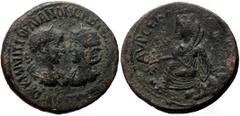 Roman Provincial coins Mesopotamia, Singara AE (Bronze, 29.76g, 31mm) Gordian III & Tranquillina (238-244) Obv: AVTOK K M ANT ΓOΡΔIANON CAB TPANKVΛΛINA CEB, confronted busts of Gordian on left, laurea