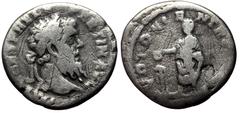 Roman Imperial coins *Rare* Pertinax (193) AR Denarius (Silver, 2.84g, 18mm) Rome Obv: IMP CAES P HELV PERTIN AVG, Head laureate right. Rev: VOT DECEN TR P COS II, Pertinax, togate and veiled, sacrifi