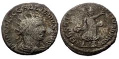Roman Imperial coins Gallienus (253-268) AR Antoninianus (Silver, 3.76g, 20mm) Antioch. Obv: IMP C P LIC GALLIENVS AVG. Bust of Gallienus, radiate, draped, right. Rev: RESTIT[VT GENER HV]MANI. Gallien