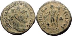 Roman Imperial coins Maximinus II Daia (309-313) AE Follis (Bronze, 23mm, 7.47g ). Antioch, 310/1. Obv: IMP C GAL VAL MAXIMINVS P F AVG, laureate head of Maximinus II Daza right Rev: GENIO EX-ERCITVS,