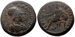 Roman Provincial Coins Lydia, Sala AE (Bronze, 5.56g, 18mm) Pseudo-autonomous issue, ca AD 117-161, Androneikos Salamonos, magistrate. Obv: СΑΛΗΝΩΝ, draped bust of Athena to right, wearing crested Cor