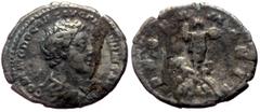Roman Imperial Coins Scarce, not even 1 specimen recorded in Reka Devnia Hoard, just few specimens recorded by acsearch* Commodus (Caesar, 166-177) AR Denarius (Silver, 2.80g, 20mm) Struck under Marcu