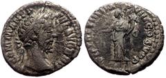 Roman Imperial Coins *Scarce, rarely seen on the market* Commodus (177-192) AR Denarius (Silver, 19mm, 3.27g) Rome, 183-184. Obv: M COMMODVS ANTON AVG PIVS, Laureate head of Commodus to right. Rev: TR