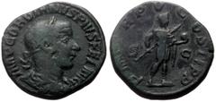 Roman Imperial Coins Gordian III (238-244) AE Sestertius (Bronze, 20.58g, 29 mm), Rome, 242-243. Obv: IMP GORDIANVS PIVS FEL AVG Laureate, draped and cuirassed bust of Gordian III to right, seen from 