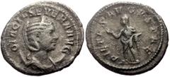 Roman Imperial Coins Otacilia Severa (244-249) AR Antoninianus (Silver, 4.46g, 23mm) Rome, 248-249 AD. Obv. OTACIL SEVERA AVG, draped bust on crescent right. Rev. PIETAS AVGVSTAE, Pietas standing left